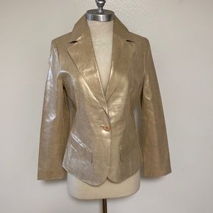 In Suede Vintage Leather Gold Tone Jacket S